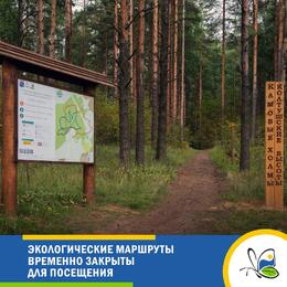 Экологические маршруты временно закрыты для посещения